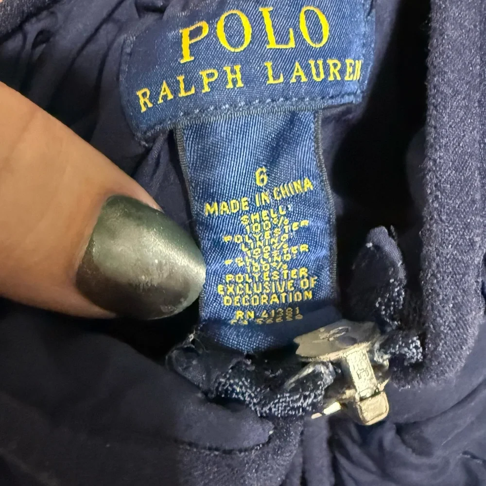 Polo Ralph Lauren Kids Quilted Jacket‎ – Navy Blue, Size 6